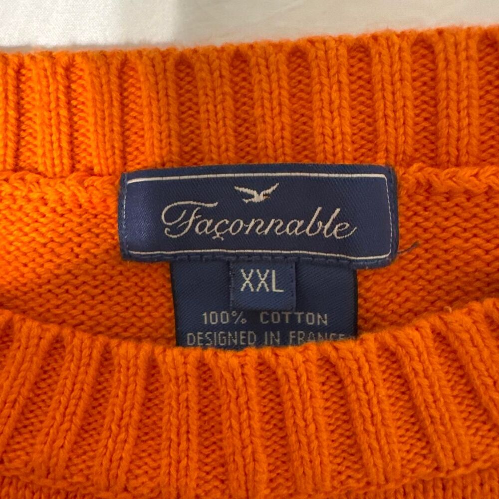 Faconnable Men's Orange Jumper